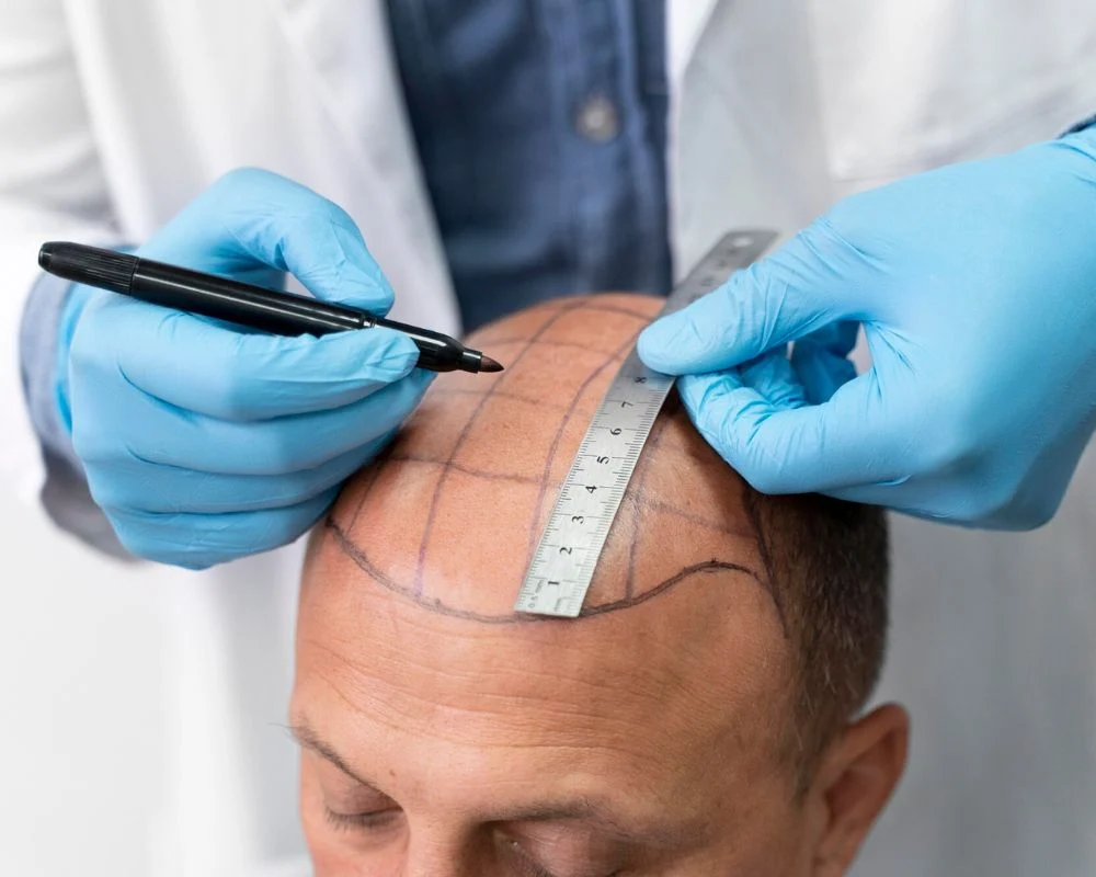 measurement for hair transplant